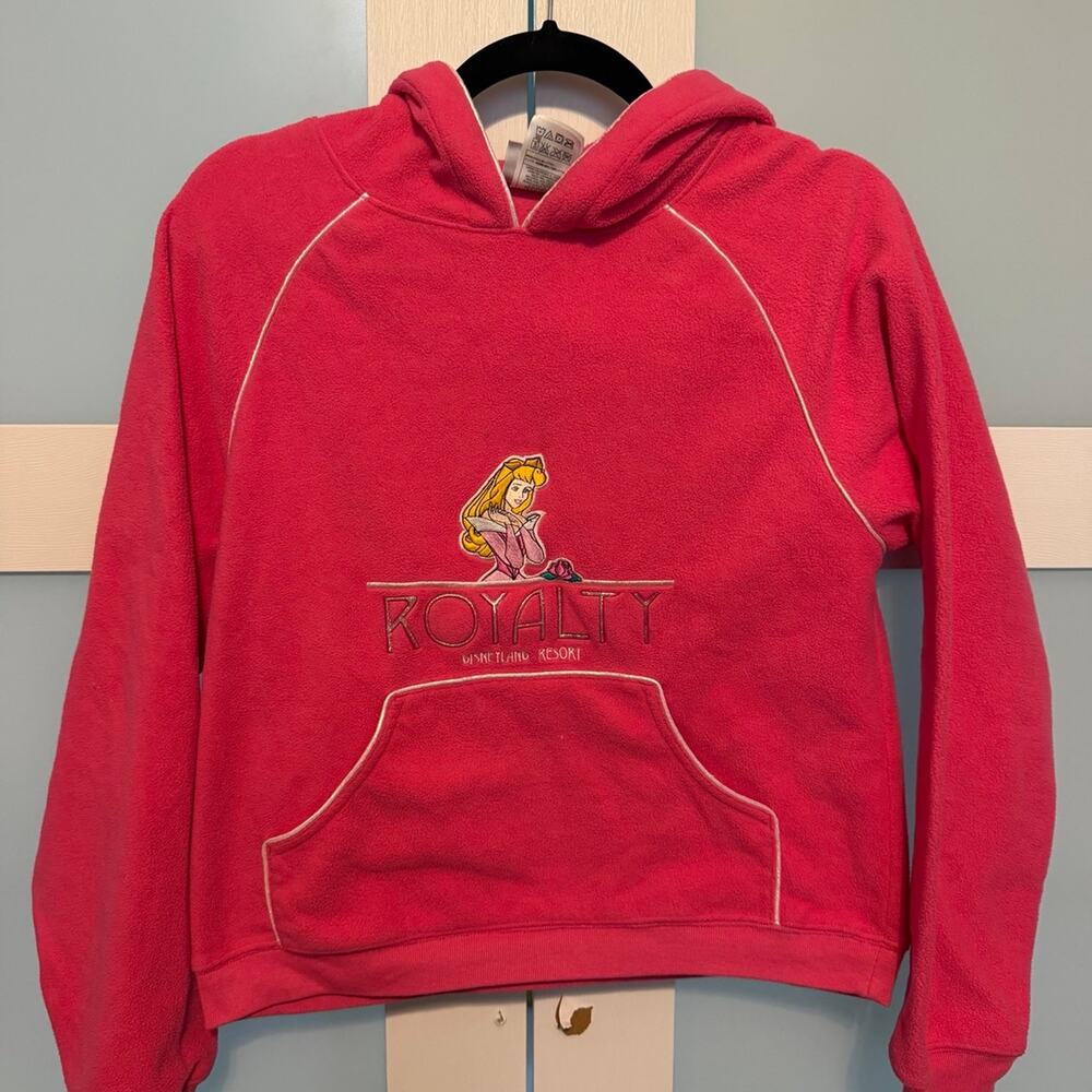 Disneyland Resort Sleeping Beauty Aurora "Royalty" Pink Fleece Hoodie Youth XL